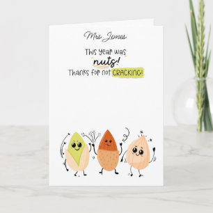 Carte Cette année était Nuts Enseignant chèque cadeau