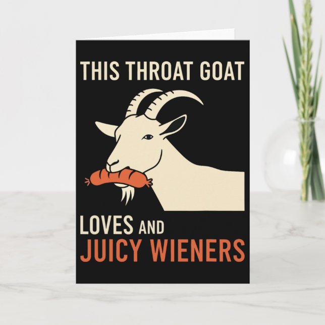 Carte Cette chèvre de gorge aime les saucisses juteuses  (Devant)