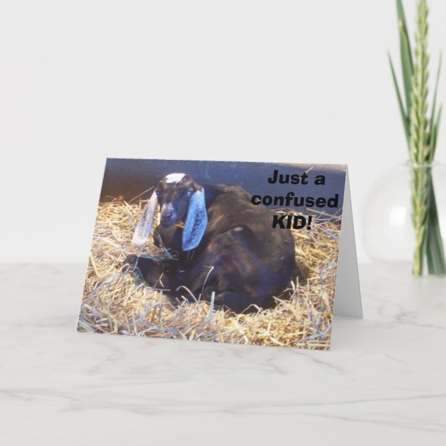 CARTE CETTE CHÈVRE EST UN ENFANT DÉROUTÉ - AU-DELÀ DE LA (Devant)