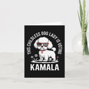 Carte Cette Dame De Chien Sans Enfant Vote Kamala Harris