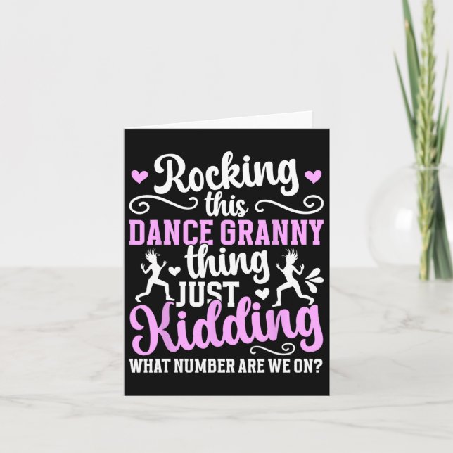 Carte Cette Danse Granny Thing Granny Granny D'Un Danseu (Devant)