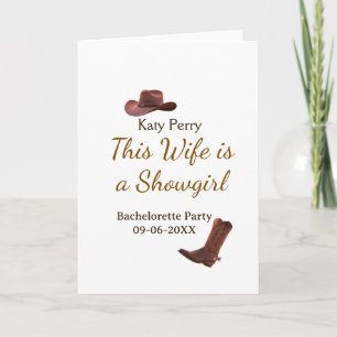Carte Cette épouse est un nom de soirée de bachelorette