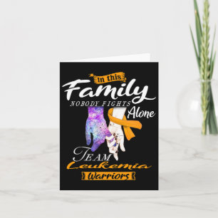 Carte Cette Famille Personne ne combat seul Team Leukemi