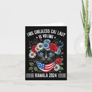 Carte Cette Femme Sans Enfant Vote Kamala-harris 20