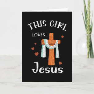 Carte Cette fille aime Jésus Ados Enfants Femmes chrétie