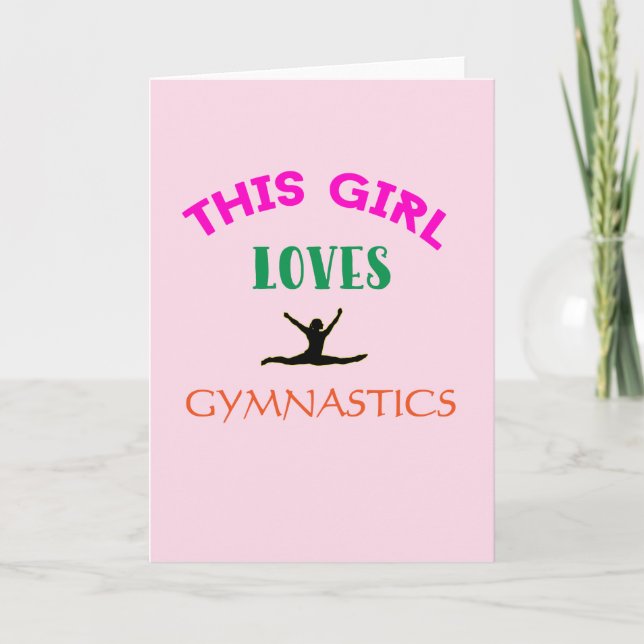 Carte Cette Fille Aime La Gymnastique Citation Gymnaste (Devant)