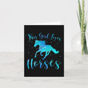 Carte Cette Fille Aime Les Chevaux Equestre Ado Kid W