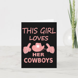 Carte Cette Fille Aime Sa Cowboy Mignonne Texas Dallas