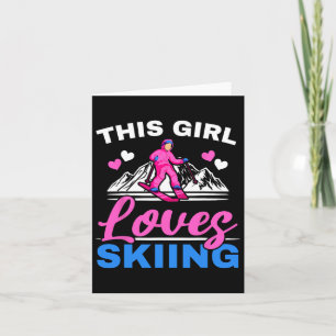 Carte Cette Fille Aime Skier Skier Ski Hiver Sport Neige