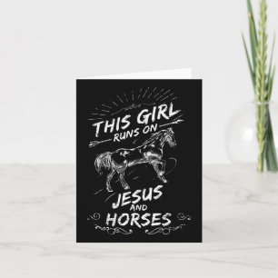 Carte Cette Fille Passe Sur Jésus Et Les Chevaux