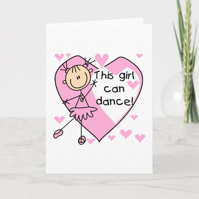 Carte Cette fille peut danser T-shirts et cadeaux (Devant)