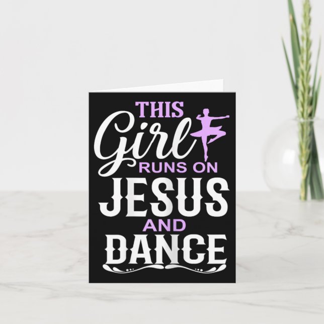 Carte Cette Fille Se Dirige Sur Jésus Et Danse Christian (Devant)