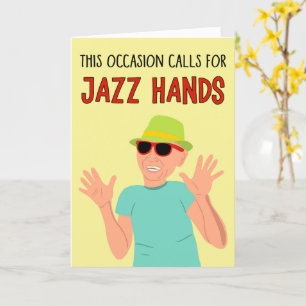 Carte Cette Occasion Appelle des Mains de Jazz Félicitat