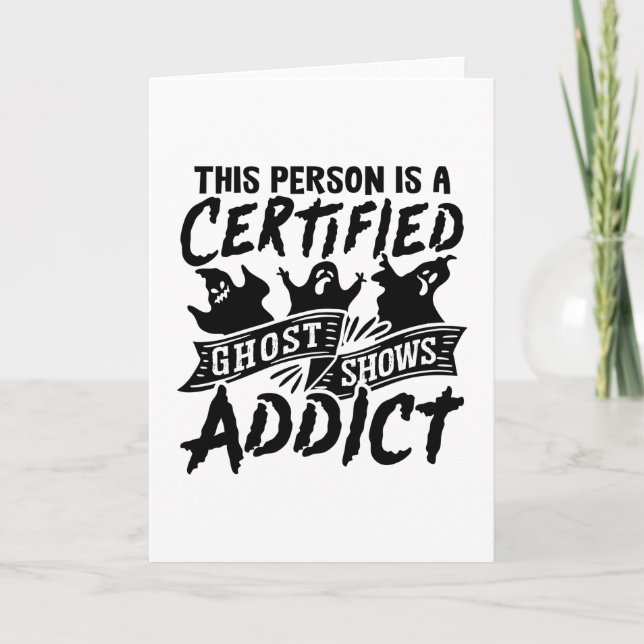 Carte Cette Personne Est Certifiée Chasse De Fantôme Cha (Devant)