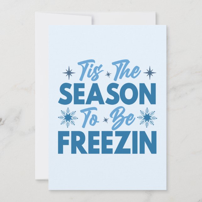 Carte Cette saison pour être Freezin - Hiver amusant (Devant)