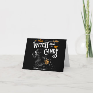 Carte Cette sorcière a pris mon bonbon foncé