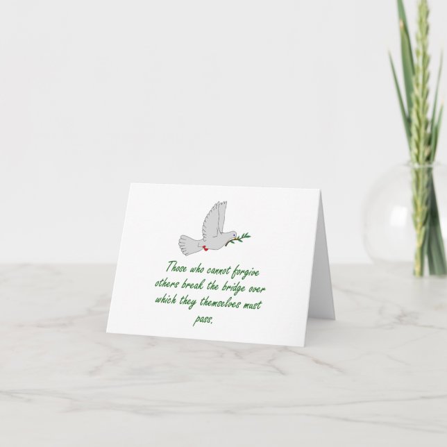 Carte Ceux Qui Ne Peuvent Pardonner Aux Autres - Pardon  (Devant)