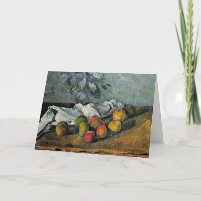 Carte Cezanne - Pommes et Napkin (Devant)
