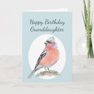 Carte Chaffinch mignon, Bonne carte-fille d'anniversaire