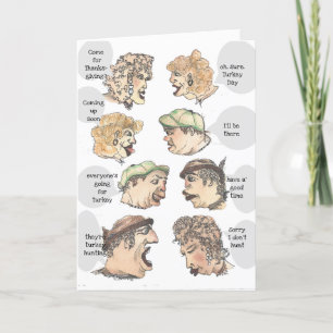 Carte Chaîne de rumeurs sur Thanksgiving ou Turquie Day 