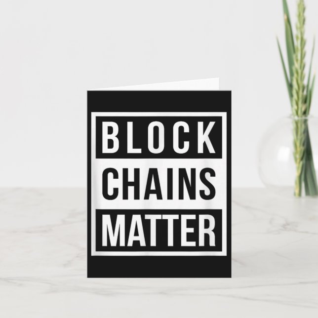 Carte Chaînes de blocs - Drôle Blockchain cadeau Crypto (Devant)