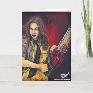 Carte Chainsaw Chick Greeting