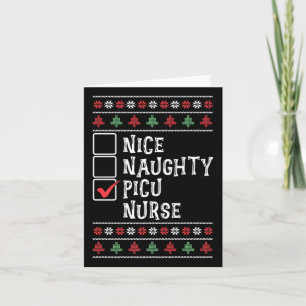 Carte Chaire de soins infirmiers Picu Nurse Christma