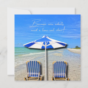 Carte Chaise de détente pour adultes de la plage de l'îl
