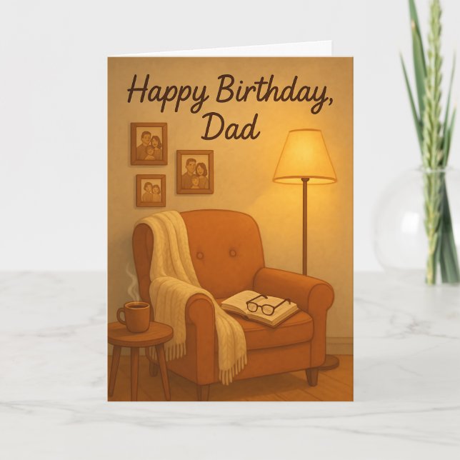 Carte Chaise de lecture confortable « Joyeux anniversair (Devant)