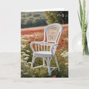 Carte Chaise en osier blanc dans Meadow