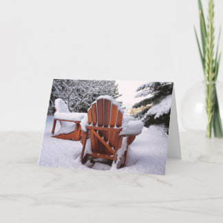 Carte Chaises de Milou Adirondack en photo d'hiver