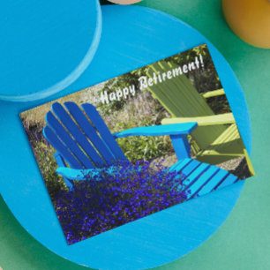 Carte Chaises de pelouse en bois coloré Photo Retraite