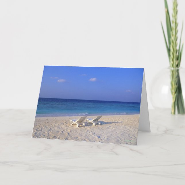 Carte Chaises sur la plage - personnalisable (Devant)