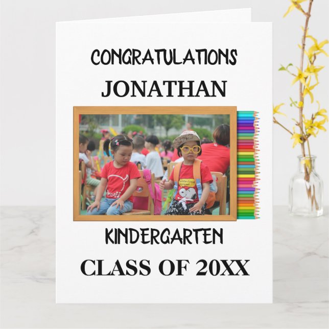 Carte Chalet de jardin d'enfants personnalisé (Fleur jaune)