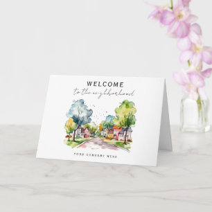 Carte Chaleureuse bienvenue dans le quartier immobilier