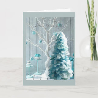 Carte Chaleureux désir le jour de neige