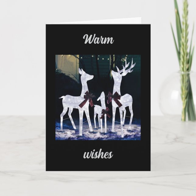 CARTE "CHALEUREUX SOUHAITS" À NOËL POUR VOUS (Devant)