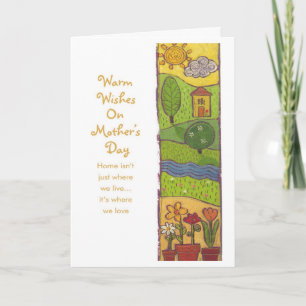 Carte Chaleureux voeux pour la fête des mères