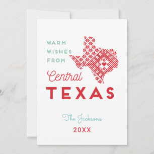 Carte Chaleurs du centre du Texas