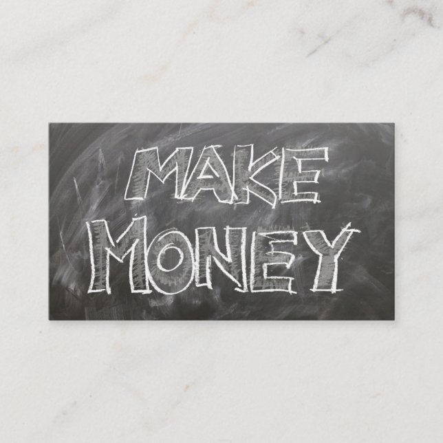 Carte Chalk Board Style "Make Money" (Devant)