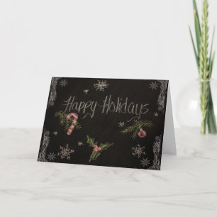 Carte chalkboard de Happy Holidays