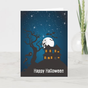 Carte Chambre hantée par Halloween heureuse V