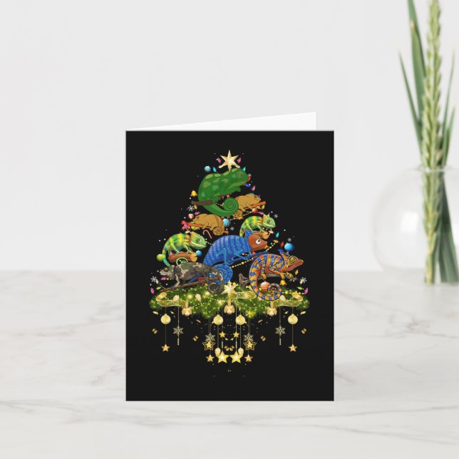 Carte Chamelees Feux de Noël Chameleon (Devant)
