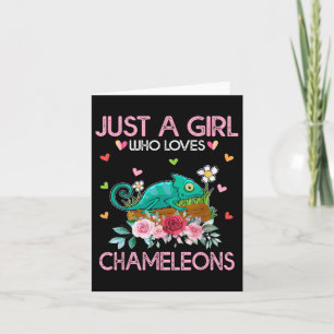 Carte Chameleon Lover Femme Don Juste Une Fille Qui Aime