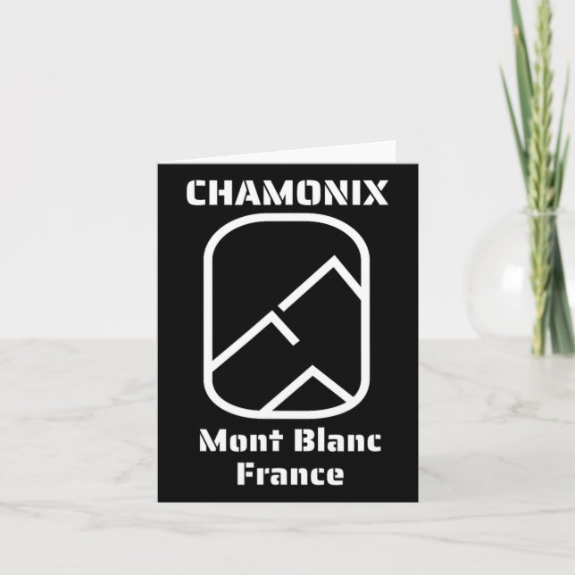 Carte Chamonix Mont Blanc France Ski Snowboard (Devant)