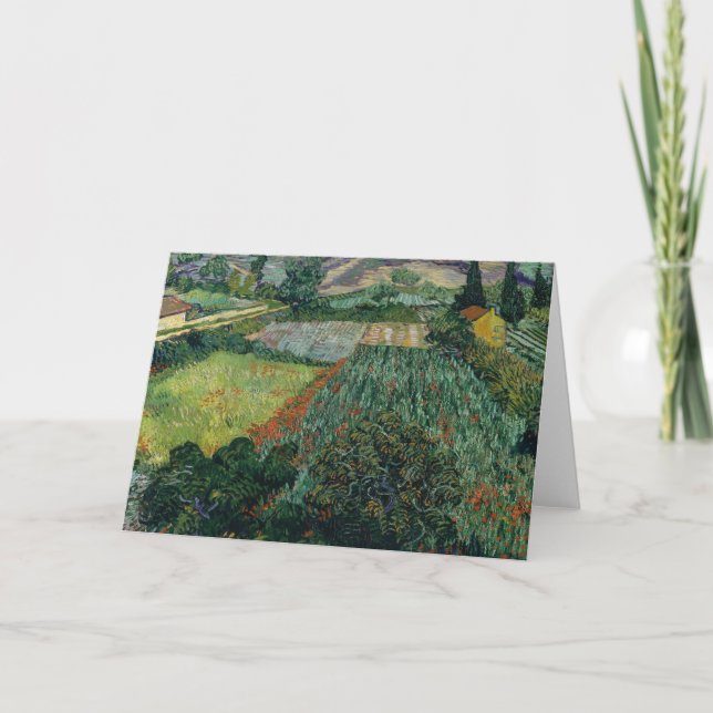 Carte Champ avec des pavois | Vincent van Gogh (Devant)