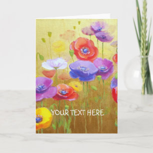 Carte Champ card1 de pavot votre message