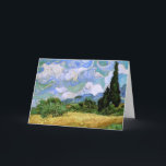Carte Champ de blé avec cyprès (F717)Van Gogh Fine Art<br><div class="desc">Champ de blé avec Cyprès à la Haute Galline près d'Eygalieres, Vincent van Gogh. Huile sur toile, 73 x 93, 5 cm. New York, Metropolitan Museum of Art. F 717, JH 1756 Vincent Willem van Gogh (30 mars 1853 - 29 juillet 1890) était un artiste postimpressionniste néerlandais. Certaines de ses...</div>