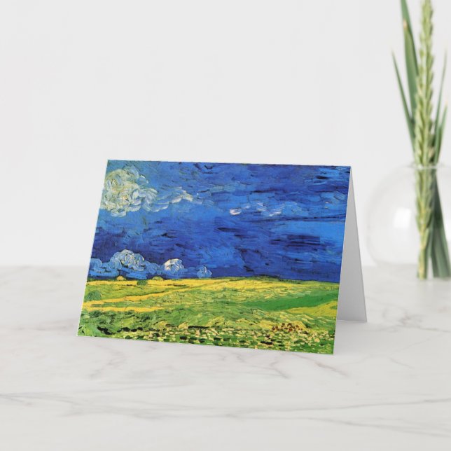 Carte Champ de blé sous un ciel nuageux par Vincent van  (Devant)