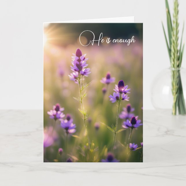 Carte Champ De Fleur sauvage Du Matin Pour Penser À Vous (Devant)